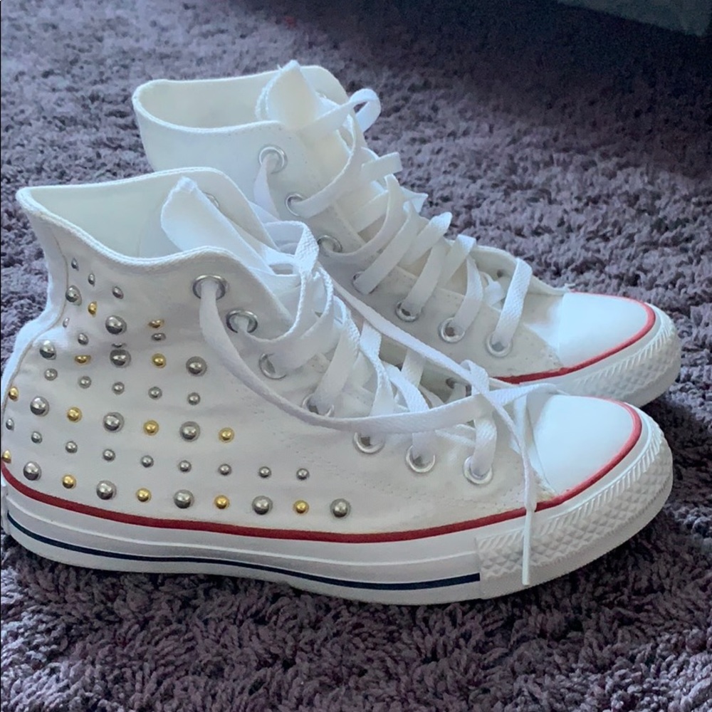 CONVERSE high top studded sneakers